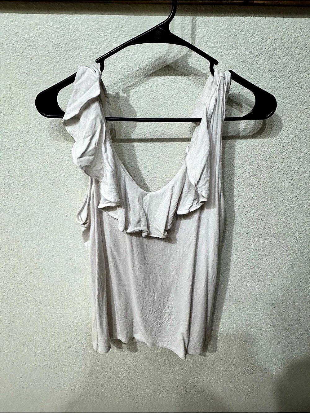 Lilly Pulitzer White Ruffle Tank Top